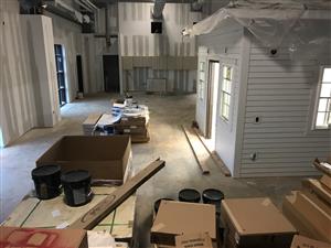elevated interior view of Montessori classroom 