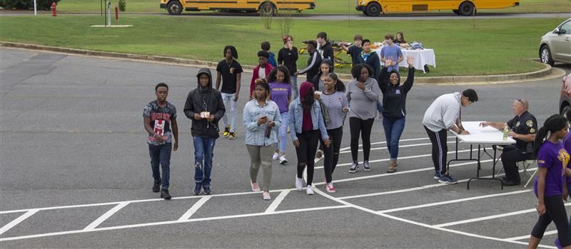 students walking 