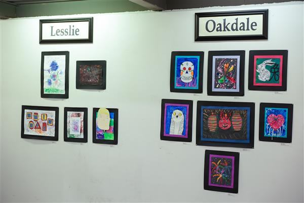 Student artwork from Lesslie and Oakdale